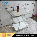 High Quality Stainless Steel Trolley Glass Buffet Car for Party