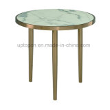 Modern Round Metal Leg Table with Marble Top (SP-GT448)