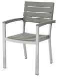 Outdoor Plastic Wooden Chair with Aluminum Frame (LN-1082)