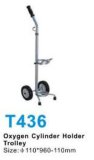 Good Price! Stainless Steel Medical Movable Hospital Oxygen Cylinder Bottle Cart Trolley