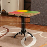 Special Design Cast Iron Leg Restaurant Furniture with Wooden Four Color Desktop (SP-RT550)