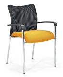 Metel Mesh Fabric Training Chair Stackable Chair