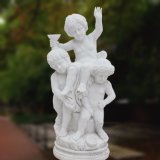Natural Marble Caving Children Statue for Garden Ornament T-6456