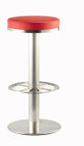 Flat Round Footrest Stainless Steel Bar Stools and Chairs