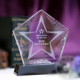 Crystal Glass Five Star Trophy Award for Decoration