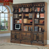 Malaysia Antique Wood Book Cabinet Bookcase (GSP18-013)