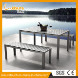 New Style Simple Garden Outdoor Furniture Wiredrawing Aluminum Polywood Chair Table Set
