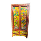 Chinese Antique Painted Tall Cabinet Lwa455