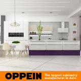 Modern Purple Lacquer Wooden Kitchen Cabinet with Dining Table (OP16-L10)