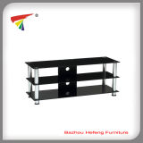 2015 Cheap and Practical Black Glass TV Stand (TV022)