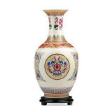 Chinese Color Enamels Vase Lw929