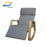 Bend Wood Armrest Sofa Fabric Living Room Chair