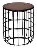 Morden Industrial Dining Coffee Metal Wire Wooden Marble Top Table