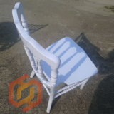 White  Color  Deluxe Classical Style Solid Wood Napoleon Chair