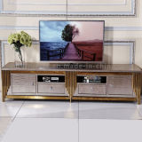 Modern MDF TV Stand with Golden Steel Frame Home Using Furniture