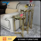 Hotel Furniture Glass Flower Stand with Three-Piece
