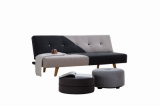Fabric Two Folded Sofa Bed with Elegant Design