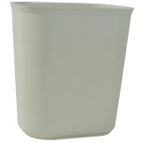 Hotel Easy Cleaning 14L Ivory Durable Impact Plastic Dustbin