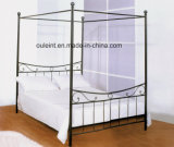 Kd Canopy Metal Bed with Side Table (OL17129)