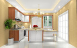 European Style Popular Flat PVC Finish PVC Kitchen Cabinet (zc-028)