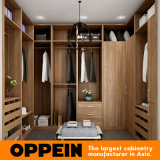 Modern U-Shaped Wood Grain Walk-in Closet Wooden Bedroom Wardrobe (YG16-M09)