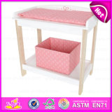 Hot Selling Pretend Play Wooden Doll Furniture Doll Bunk Bed with Storage Box W06b035