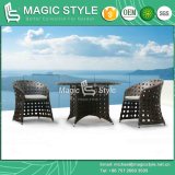 New Design Wicker Dining Set Rattan Chair Coffee Set Outdoor Dining Set Garden Wicker Round Table (Magic Style)