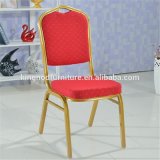 Court and Church Use Metal Frame with Gold Painted Fabric Banquet Chair