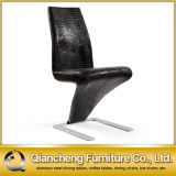 Z Shape Stainless Steel Dining Chair with PU Leather