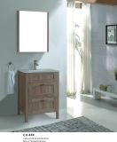 Wood Grain 60cm Wide PVC Bathroom Cabinet