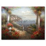 Mediterranean Landscape Oil Painting for Wall Decor