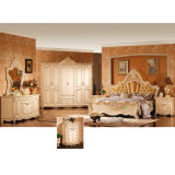 Antique Bedroom Furniture with King Bed and Wardrobe (W811B)