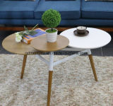 Creative Desk Contracted and Contemporary Tea Table Small Family Sitting Room Tea Table Tea Table The Table Round Wooden Coffee Table (M-X3648)