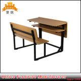 Made in China Metal and MDF Material School Furniture Double Children Desk Chair