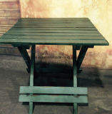 Folding Wooden Table Vintage Tsolid Wood Table Square Table The Outdoor Garden Wooden Contracted Small Table (M-X3223)