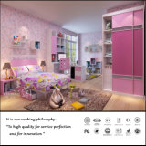 Pink Colour Bedroom Furniture with Wardrobe (ZH-1037)