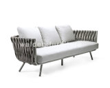 Modern Garden Loveseat Aluminium Sofa Lounge Outdoor 3-Seater Sofa