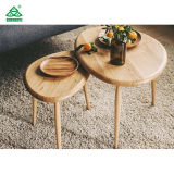 Simple Living Room Furniture Modern Wood Coffee Table Oval Top Wooden Table