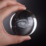 Laser Engraved Crystal Ball with 3D K9 Glass Ball for Ome Decoration Souvenir