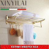 Bathroom Golden PVD Stainless Steel Towel Shelf