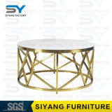 Home Furniture Gold Stainless Steel Table Marble Table Coffee Table