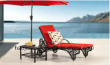 Outdoor /Rattan / Garden / Patio Furniture Rattan Lounge Chair & Side Table Set (HS 1017CL& 3022ET)