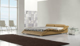 Modern Italian Leather Bed Bedroom Wooden Bed