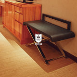 Modern Solid 304 Stainless Steel Luggage Stand in Hotel with Leather Top