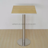 Commercial Wooden Top Restaurant Bar Table with High Metal Leg (SP-BT716)