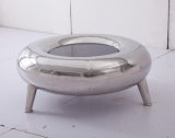 UFO Coffee Table, Stainless Steel Round Coffee Table, Round Tea Table T-97