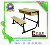 Wood 2-Seaters Desk Chair with Drawers for School Education (SF-51D)