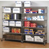 6 Tiers Mobile Metal Shelf for Storage and Office
