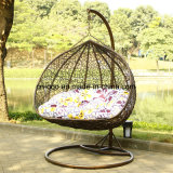 Luxury Outdoor Furniture Double Seat Swing Rattan Egg Chair Living Room Double Swing (D151)