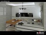 Automatic Gloss Lacquer Kitchen Cabinet with RGB LED Light